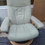 Cream Armchair - Leather Repairs