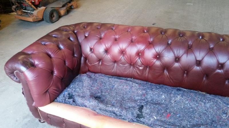 Damaged Leather Sofa Panels Frame